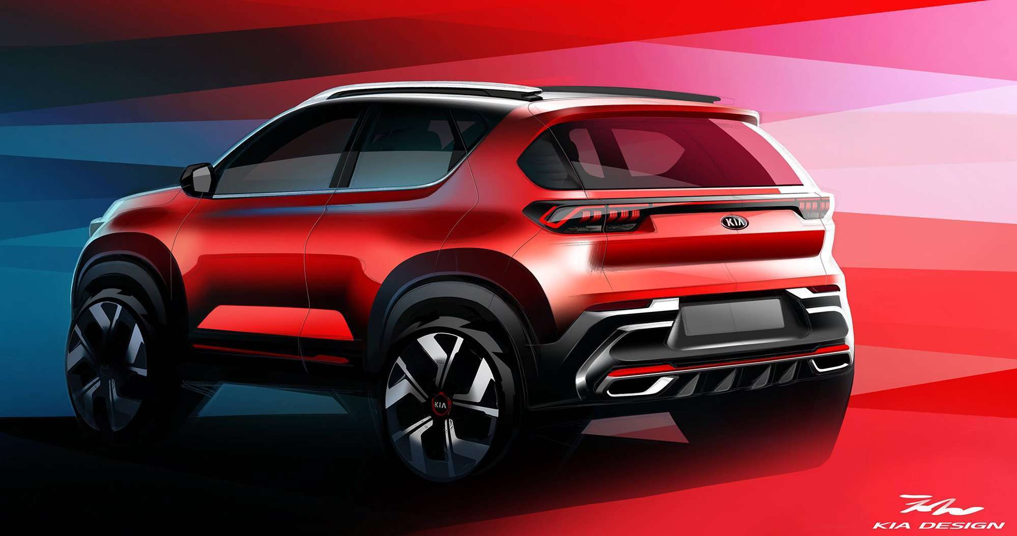 KIA Sonet boceto trasera