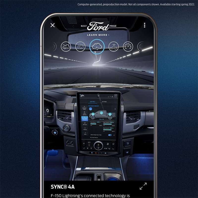 F-150 Lightning Strike Anywhere smartphone