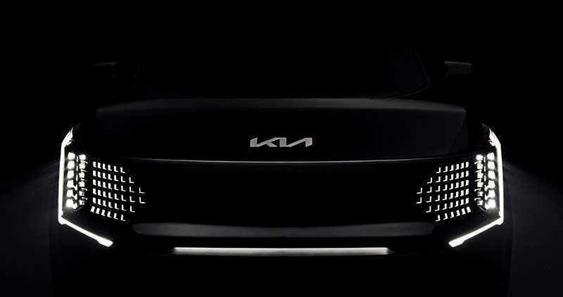 Kia EV9 teaser frontal