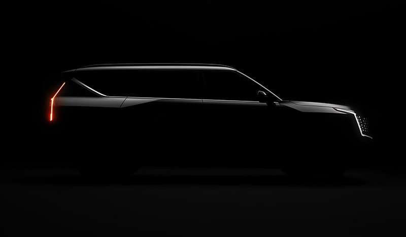 Kia EV9 teaser lateral