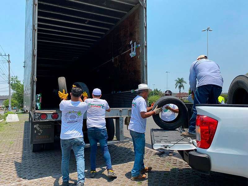 Bridgestone 220 toneladas de desecho