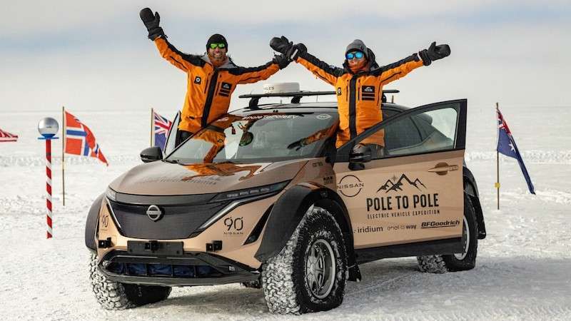 La a expedición eléctrica Nissan Pole to Pole llega a su fin