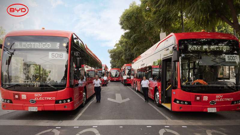 autobuses eléctricos de BYD CDMX