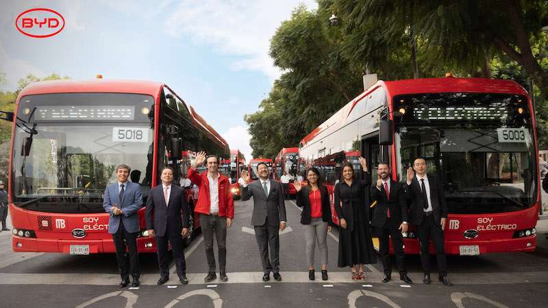 autobuses eléctricos de BYD Ciudad de Mexico