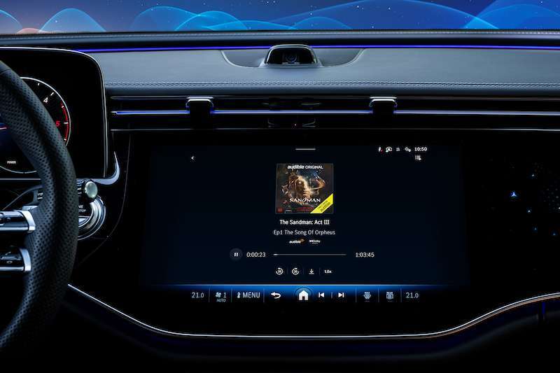 Mercedes-Benz, Audible und Amazon Music bringen auf der CES 2024 ultimatives Audio-Erlebnis in Dolby Atmos ins AutoMercedes-Benz, Audible, and Amazon Music write next exciting chapter of in-car audio in Dolby Atmos at CES 2024