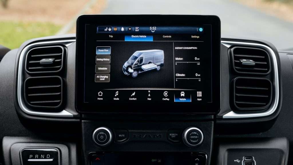 Ram ProMaster Electric Van conectividad