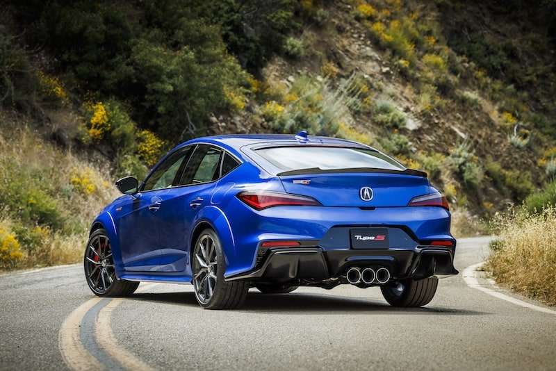 Acura Inteagra Type S 2024 azul trasera