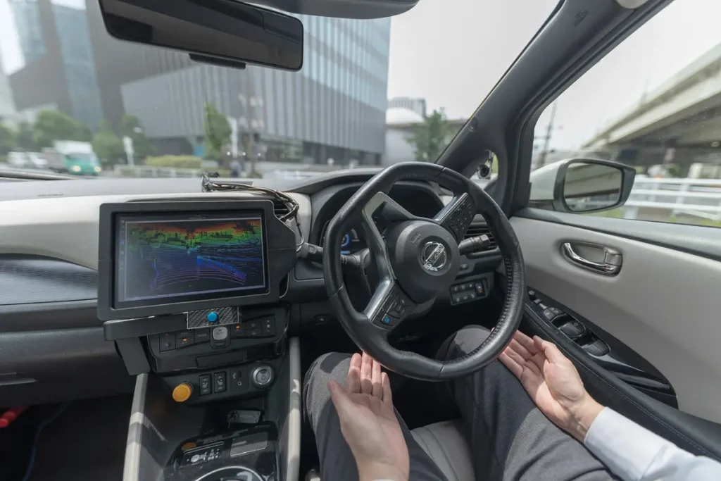 nissan leaf pruebas calles japon interior